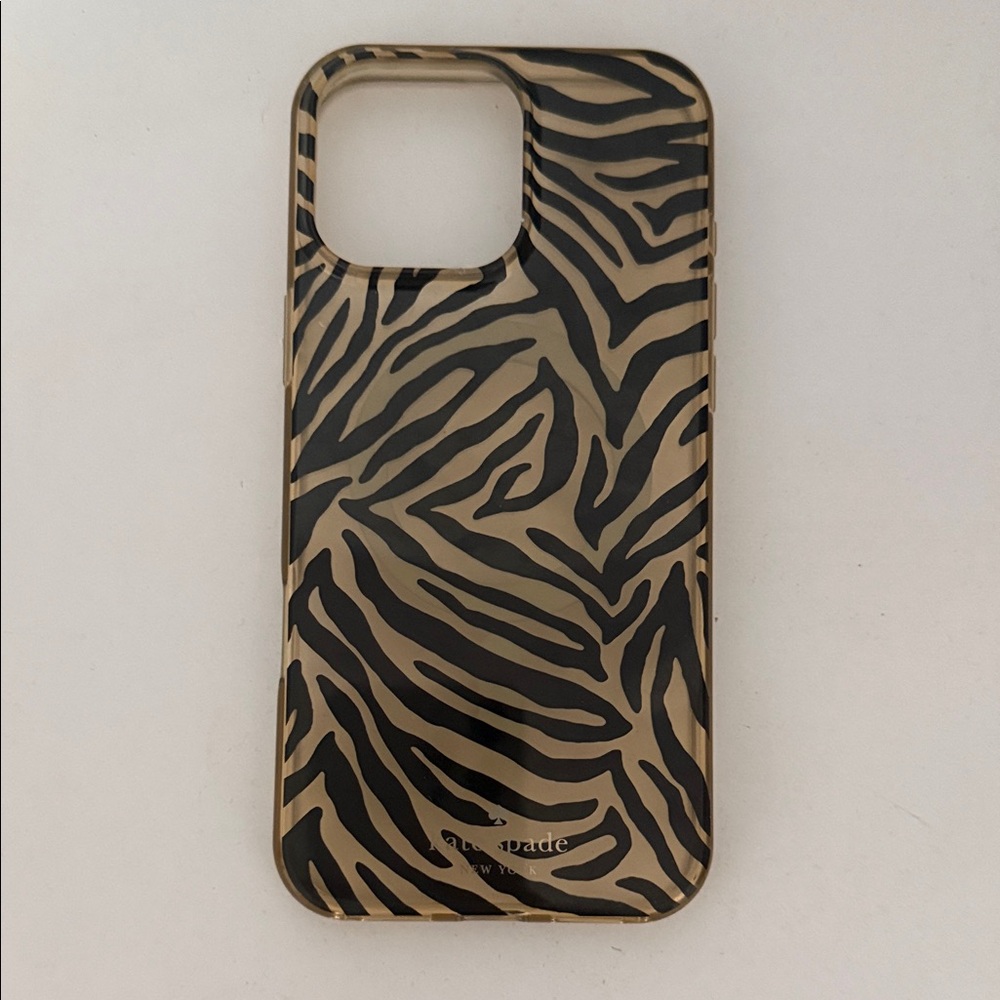kate spade Black and Tan Zebra Stripe Phone Case